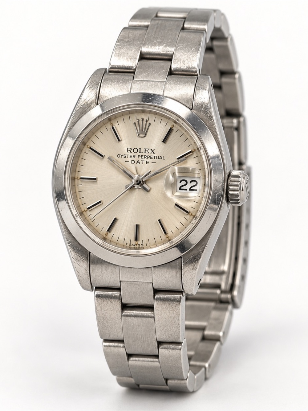 Rolex Oyster Perpetual Date 69160 26mm Stainless Steel Automatic Watch